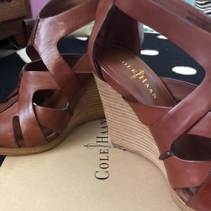 Cole Haan leather wedge sandals